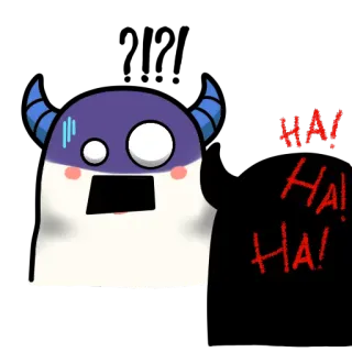 😱 HA! HA! HA! ghost, haunted, halloween, cartoon, spooky telegram sticker