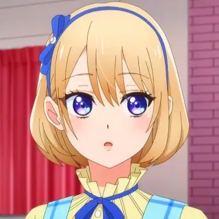 🙂 动漫, 漫画, 卡通, 女孩, 金发, 可爱 telegram sticker