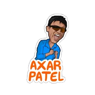 ☺️ Axar Patel AXAR PATEL cricketer, sports, cartoon, sticker whatsapp sticker