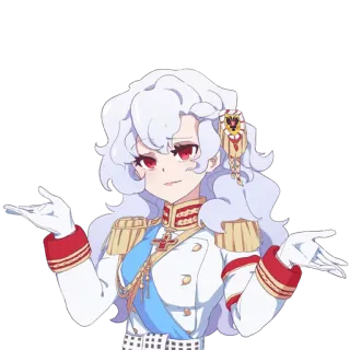 👐 アニメ, 困惑, 肩をすくめる, 制服 telegram sticker