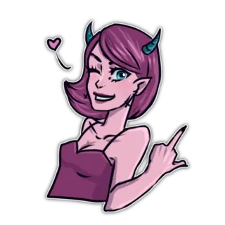 Демонесса by @artstriks (@stickerssave) telegram stickers