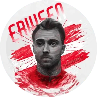 🇩🇰 Christian Eriksen football, soccer, sports, eriksen, denmark whatsapp sticker