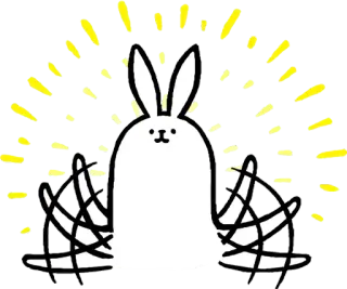 🙌 coniglio, coniglietto, animale, carino, adesivo, cartone animato telegram sticker