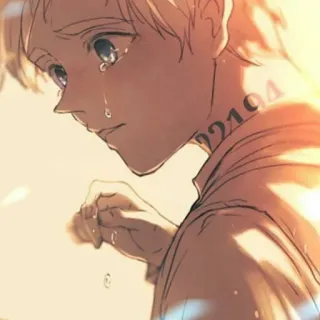 😢 Norman The Promised Neverland 22194 anime, crying, sad, Norman, The Promised Neverland telegram sticker