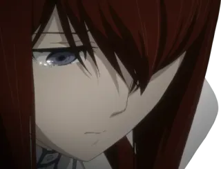 😢 Kurisu Makise Steins;Gate Anime, Mädchen, Traurig, Weinend telegram sticker