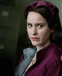 😒 Miriam 'Midge' Maisel The Marvelous Mrs. Maisel Mrs. Maisel, Midge Maisel, Rachel Brosnahan, Portrait, Retro, Woman telegram sticker