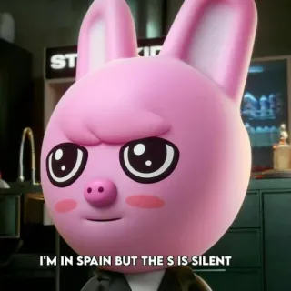 🐰 I'M IN SPAIN BUT THE S IS SILENT meme, gracioso, chiste, España telegram sticker