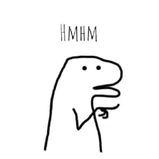☁️ HMHM hmm, réflexion, gribouillage, croquis, dessin animé telegram sticker