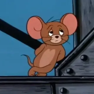 💗 Jerry Mouse Tom and Jerry Dessin animé, Souris, Triste, Mignon, Jerry, Tom et Jerry whatsapp sticker