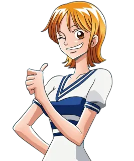 😉 Nami One Piece Anime, One Piece, Nami, Dibujos animados, Personaje whatsapp sticker
