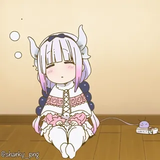🥱 Kanna Kamui Miss Kobayashi's Dragon Maid Shanky_png telegram sticker