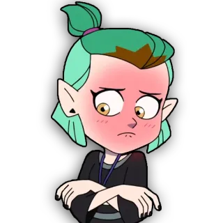 🥵 Amity Blight The Owl House 만화, 애니메이션, 아울 하우스, 아미티 블라이트, 디즈니 telegram sticker
