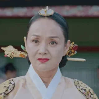😐 woman, portrait, actress, korean, traditional clothing telegram sticker