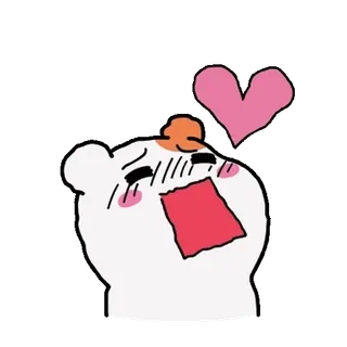 💬 Desenho animado, Amor, Coração, Fofo, Feliz telegram sticker
