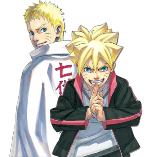 😁 Naruto Uzumaki, Boruto Uzumaki Naruto 七代目 アニメ, マンガ, キャラクター, ボルト, ナルト, うずまき, カートゥーン, アニメーション telegram sticker