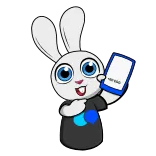 😊 Conejo de dibujos animados, Adhesivo, Tableta digital, Conejo, Animal, Lindo, Ilustración whatsapp sticker