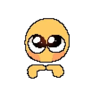 🥺 emotikon, imut, memohon, seni piksel, emoji, penyayang telegram sticker