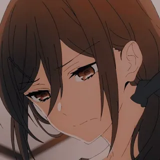 😕 애니메이션, 여자, 슬픈, 캐릭터 telegram sticker