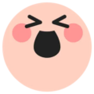 😄 Emoji, Cara, Expresión, Boca abierta, Mejillas rosadas, Bostezando telegram sticker