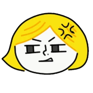 👩 arrabbiato, turbato, matto, cartone animato, personaggio, espressione, infastidito telegram sticker