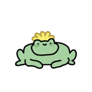 🌼 ếch, hoạt hình, dễ thương, động vật, xanh lá, nhãn dán, kawaii, nghệ thuật telegram sticker