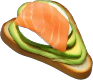 🤩 Essen, Toast, Avocado, Lachs, Gesund, Frühstück telegram sticker