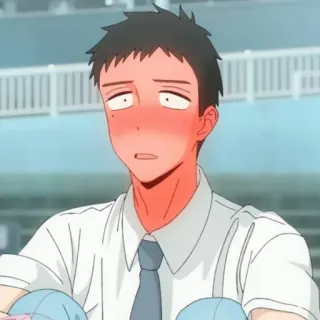 😳 Anime, Erröten, Verlegen, Männlich telegram sticker