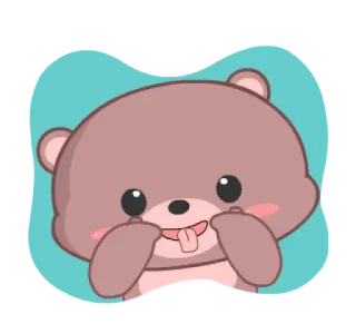 💗 lindo, oso, dibujos animados, kawaii, pegatina, animal telegram sticker