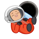 🤣 astronaut, ruimte, buitenruimte, kosmonaut, cartoon telegram sticker
