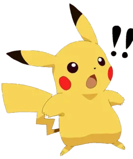 😬 Pikachu Pikachu, Pokémon, impactado, anime, dibujos animados, lindo, kawaii whatsapp sticker