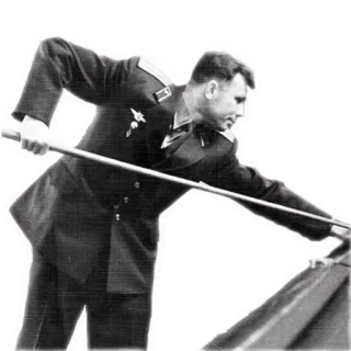 🎱 man, pool, military, uniform, billiards telegram sticker