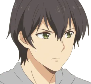 😡 Anime, Personaggio, Ragazzo, Ritratto, Animazione telegram sticker