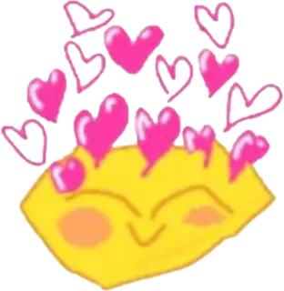 💞 limone, cuori, carino, amore, cartoni animati, giallo whatsapp sticker