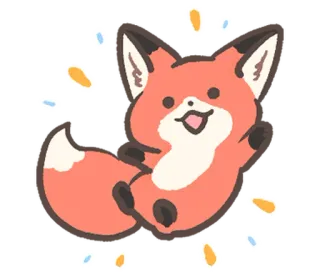 MINI Fluffy Red Fox & Friends @moe_sticker_bot whatsapp stickers