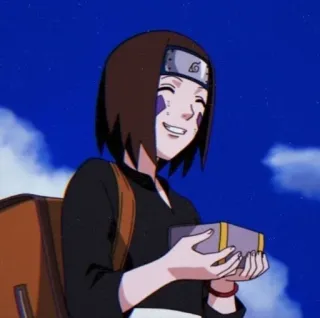 😄 Rin Naruto アニメ, 女の子, 笑顔, 幸せ, ナルト, リン telegram sticker