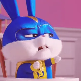 😎 Snowball The Secret Life of Pets rabbit, bunny, animal, cartoon, character, Snowball telegram sticker