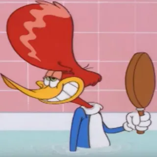 ☺️ Woody Woodpecker Cartone animato, Uccello, Woody Woodpecker, Divertente telegram sticker