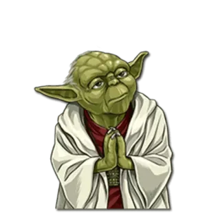 🙏 Yoda Star Wars yoda, star wars, jedi, maestro, verde, personaje whatsapp sticker