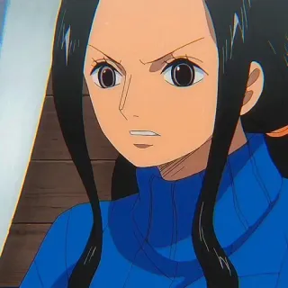 📚 Nico Robin One Piece anime, one piece, nico robin, angry whatsapp sticker