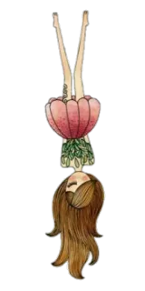 🙃 donna, fiore, ragazza, vestito, illustrazione telegram sticker
