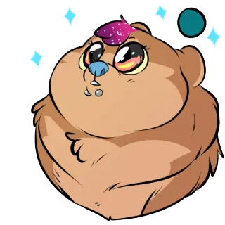 👁 fofo, urso, desenho animado, animal, adesivo telegram sticker