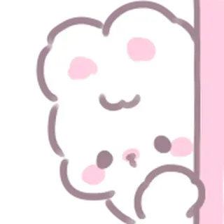 🫣 Katze, süß, kawaii, gucken, Tier, Cartoon telegram sticker
