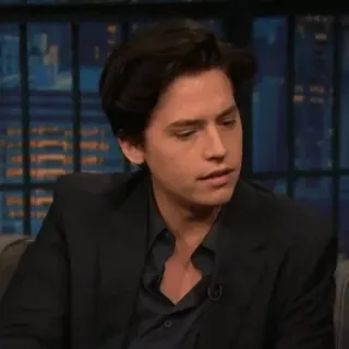 ☁ homem, ator, retrato, cole sprouse telegram sticker