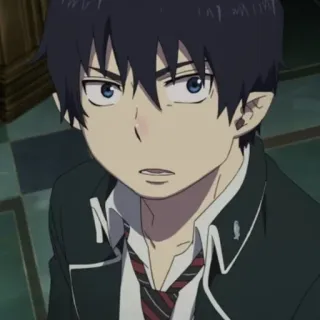 ☁️ Rin Okumura Blue Exorcist Anime, Blue Exorcist, Rin Okumura, Shonen telegram sticker