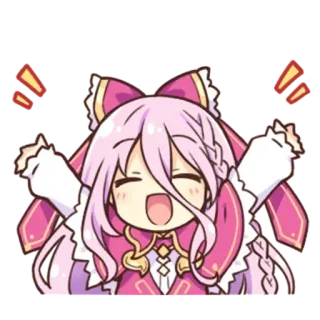 😆 Anime, Dessin animé, Mignon, Fille, Cheveux roses, Joyeux whatsapp sticker