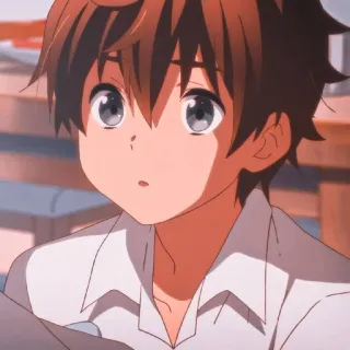 😲 anime, boy, cartoon, character, animation telegram sticker