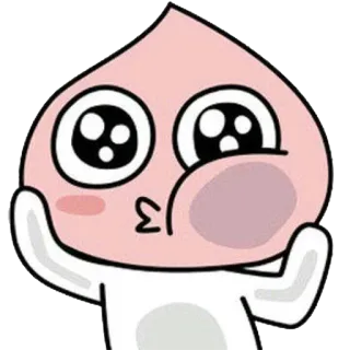 😗 cartoon, cute, peach, emoji, kawaii telegram sticker