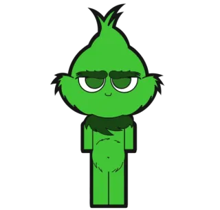 😑 Grinch Grinch, desenho animado, Natal, verde, personagem telegram sticker