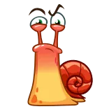 😡 Schnecke, Cartoon, Tier, süß, orange, Augen telegram sticker