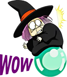 😧 WOW penyihir, sihir, peramal, kartun, animasi telegram sticker